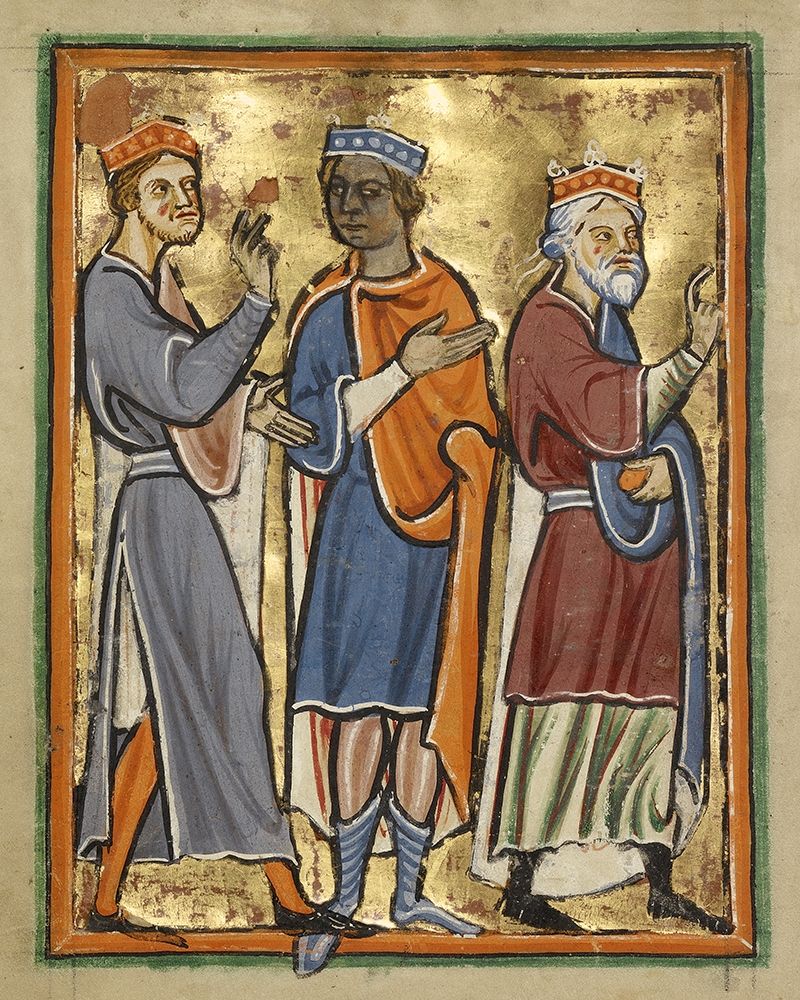 The Magi Approaching Herod art print by Unknown 12th Century English Illuminator for $57.95 CAD