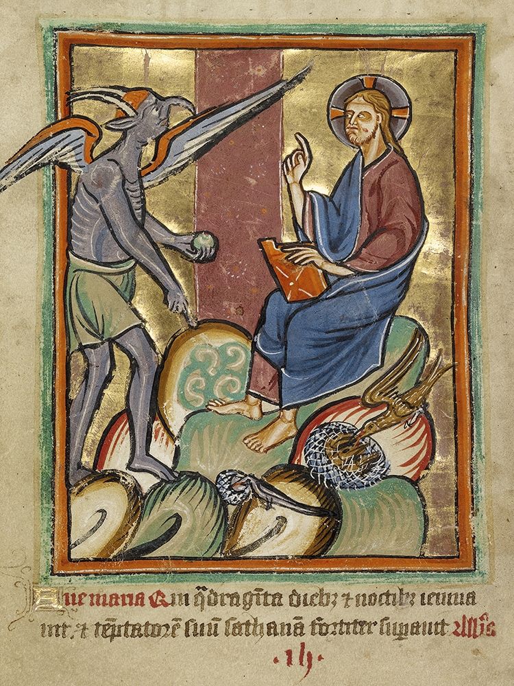 The First Temptation art print by Unknown 12th Century English Illuminator for $57.95 CAD