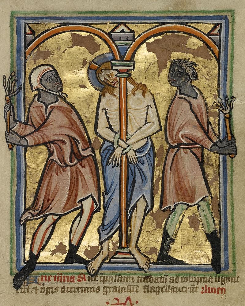 The Scourging of Christ art print by Unknown 12th Century English Illuminator for $57.95 CAD