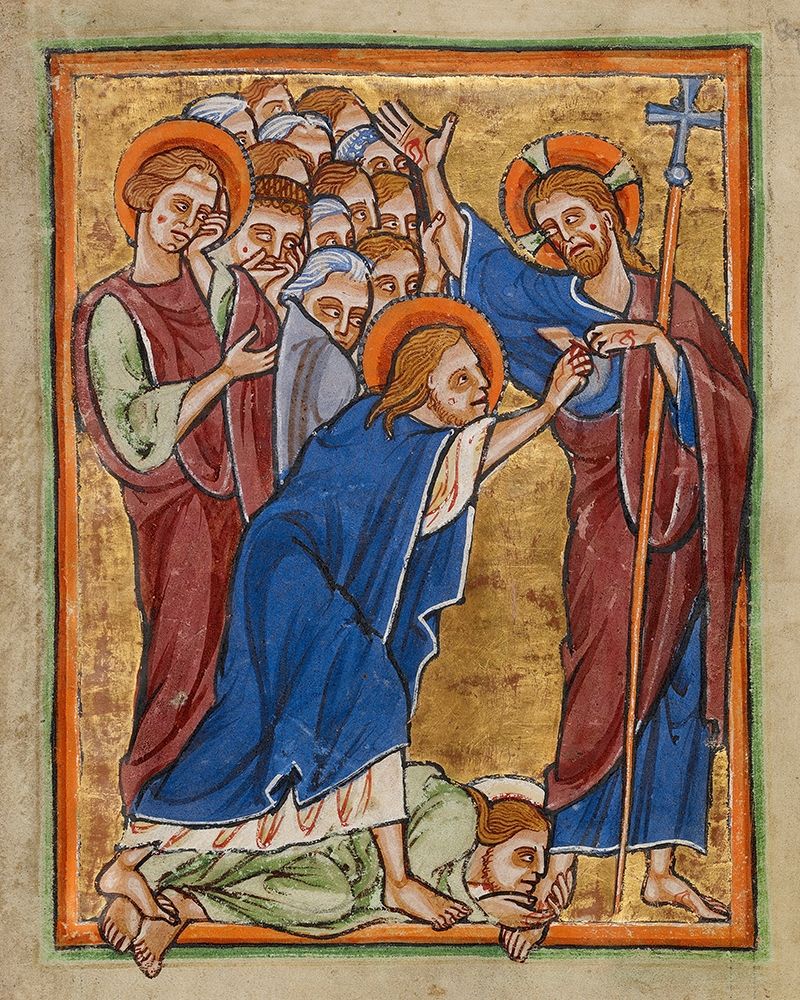 Doubting Thomas art print by Unknown 12th Century English Illuminator for $57.95 CAD