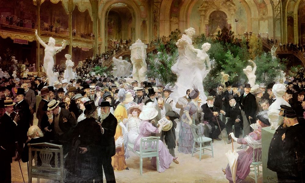 Friday at the French Artists Salon, 1911 art print by Jules-Alexandre Grun for $57.95 CAD