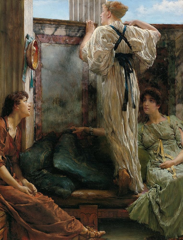 Who Is It?, 1863 art print by Sir Lawrence Alma-Tadema for $57.95 CAD