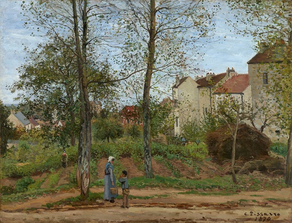 Houses at Bougival (Autumn) art print by Camille Pissarro for $57.95 CAD