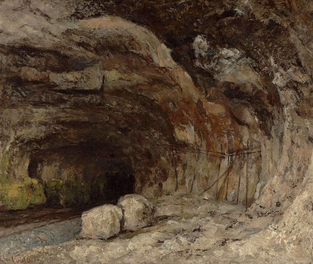 Grotto of Sarrazine near Nans-sous-Sainte-Anne art print by Gustave Courbet for $57.95 CAD