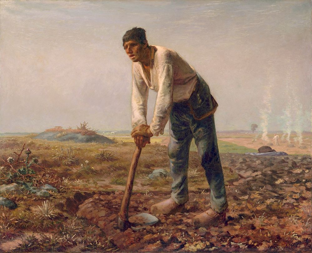 Man with a Hoe art print by Jean-Francois Millet for $57.95 CAD