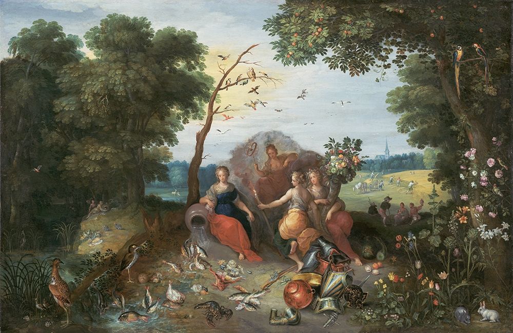 Landscape with Allegories of the Four Elements art print by Jan the Younger Brueghel for $57.95 CAD