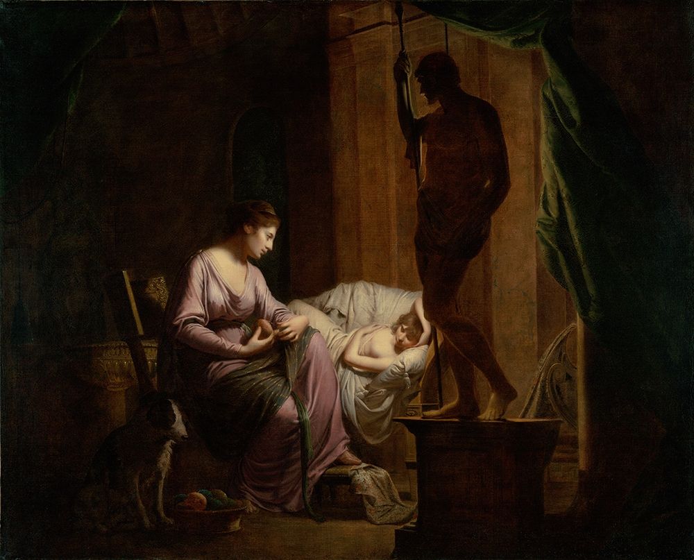 Penelope Unraveling Her Web art print by Joseph Wright for $57.95 CAD