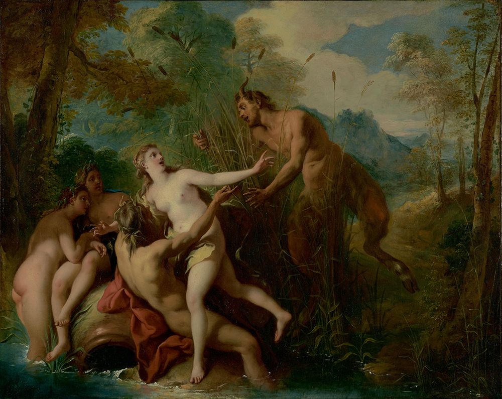 Pan and Syrinx art print by Jean-Francois de Troy for $57.95 CAD