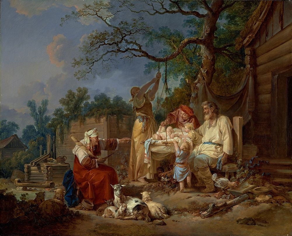 The Russian Cradle art print by Jean-Baptiste Le Prince for $57.95 CAD
