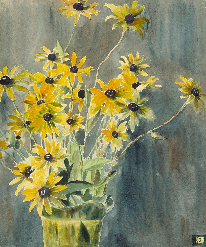 Vase with Blackeyed Susans art print by Hannah Borger Overbeck for $57.95 CAD