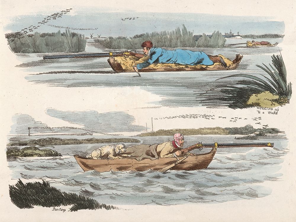 Fowling Working Up To A Wake And  Panting, 1817 art print by Henry Thomas Alken for $57.95 CAD
