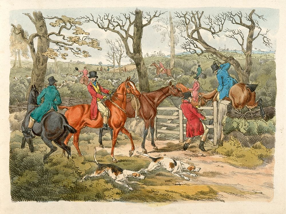 Sportsmen Within An Enclosure, 1817 art print by Henry Thomas Alken for $57.95 CAD