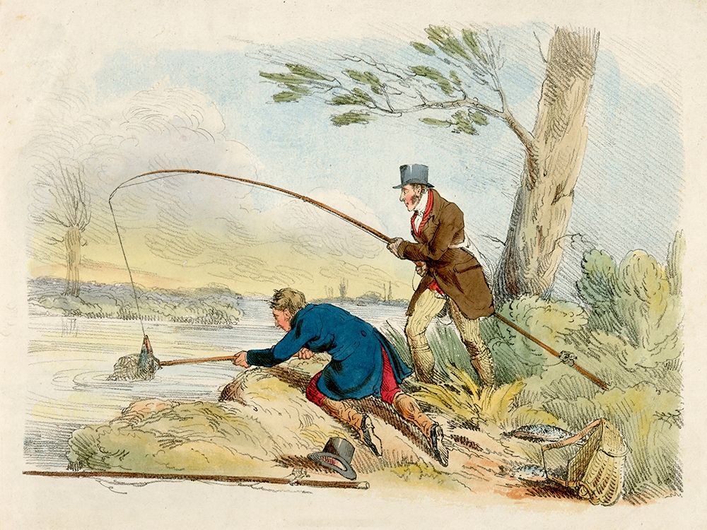 Fishing, 1817 art print by Henry Thomas Alken for $57.95 CAD