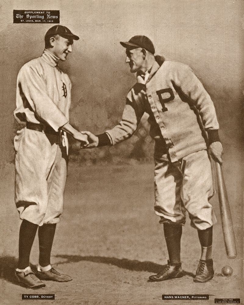 Ty Cobb And Honus Wagner, 1880 art print by Leopold Morse Goulston Baseball Collection for $57.95 CAD