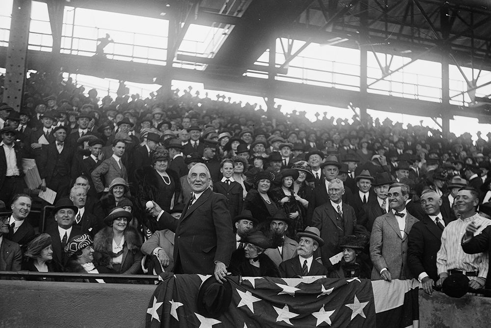 President Harding at Baseball Game, Washington art print by Harris and Ewing Collection (Library of Congress) for $57.95 CAD