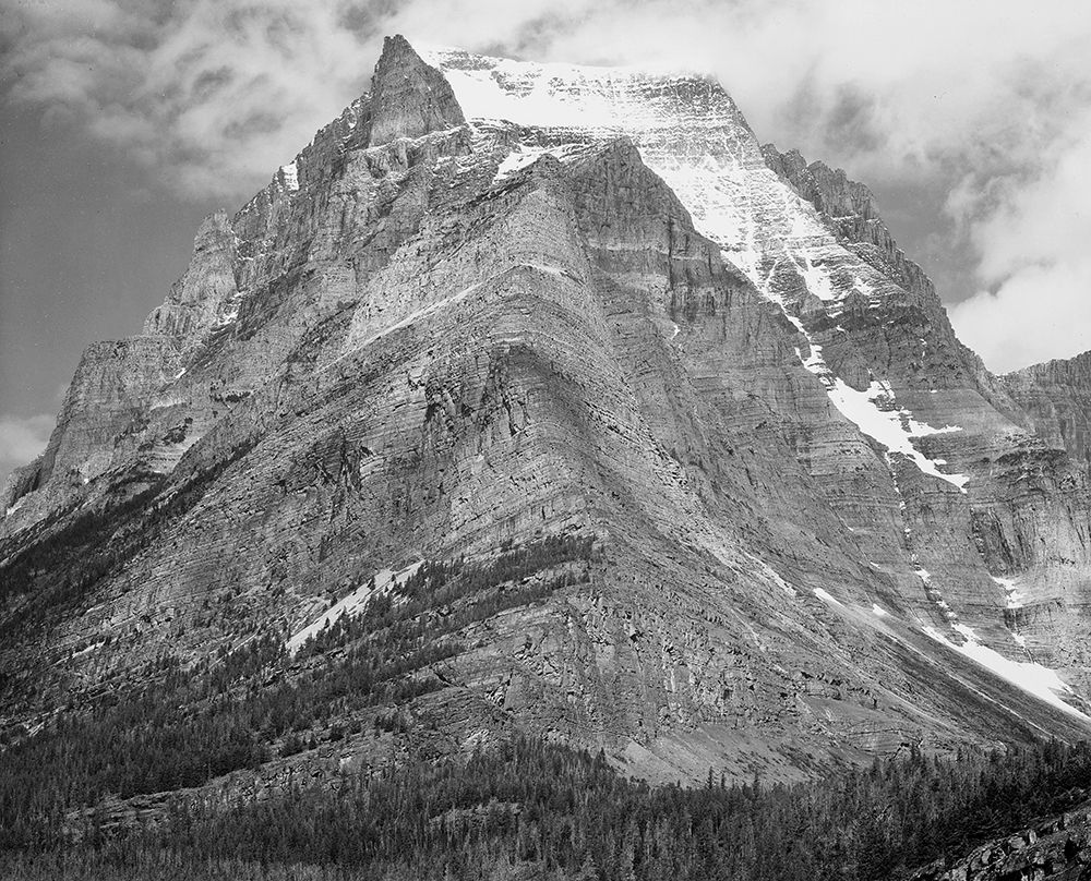 Going-to-the-Sun Mountain, Glacier National Park, Montana - National Parks and Monuments, 1941 art print by Ansel Adams for $57.95 CAD
