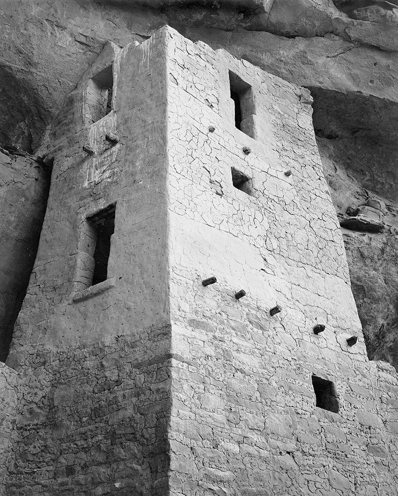 View of tower, taken from above, Cliff Palace, Mesa Verde National Park, Colorado, 1941 art print by Ansel Adams for $57.95 CAD