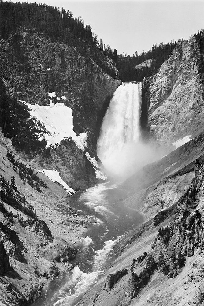 Yellowstone Falls, Yellowstone National Park, Wyoming. ca. 1941-1942 art print by Ansel Adams for $57.95 CAD