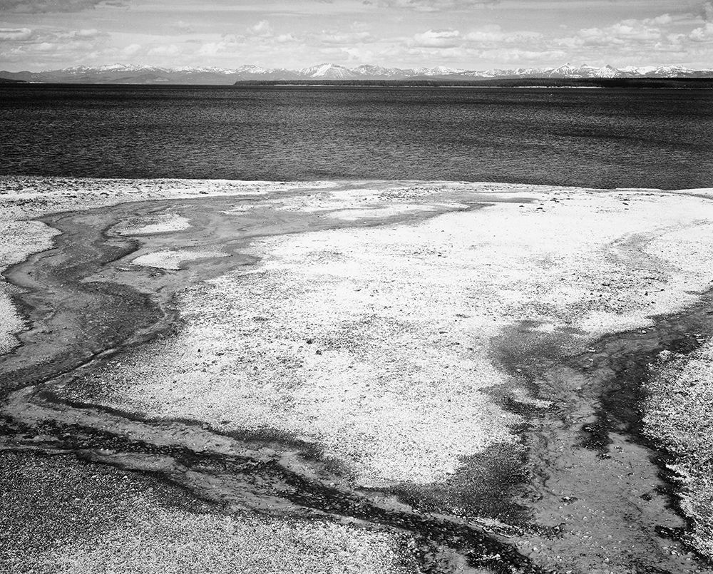 Yellowstone Lake - Hot Springs Overflow, Yellowstone National Park, Wyoming, ca. 1941-1942 art print by Ansel Adams for $57.95 CAD