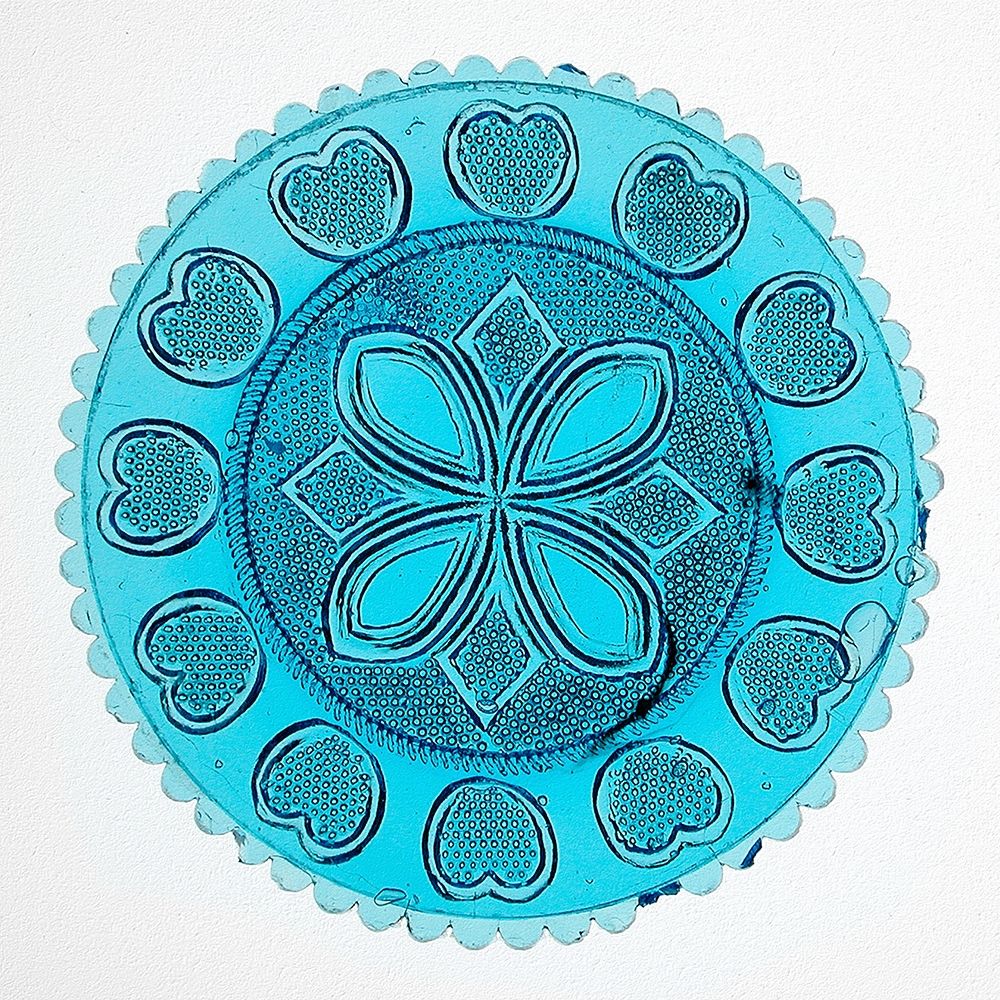 Blue Pressed Glass Plate art print by Unknown 19th Century American Glassmaker for $57.95 CAD