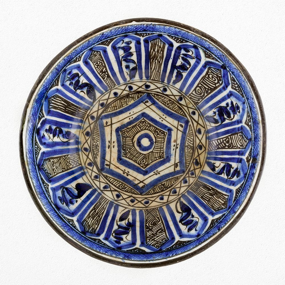 Blue and Black Painted Bowl art print by Unknown 16th Century Persian Artisan for $57.95 CAD