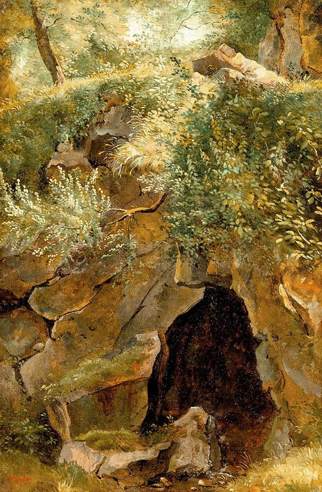 The Cave art print by Pierre Etienne Theodore Rousseau for $57.95 CAD