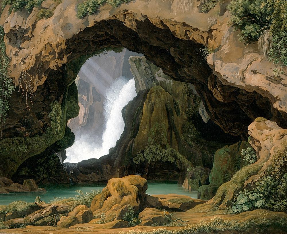 The Grotto of Neptune in Tivoli art print by Johann Martin von Rohden for $57.95 CAD