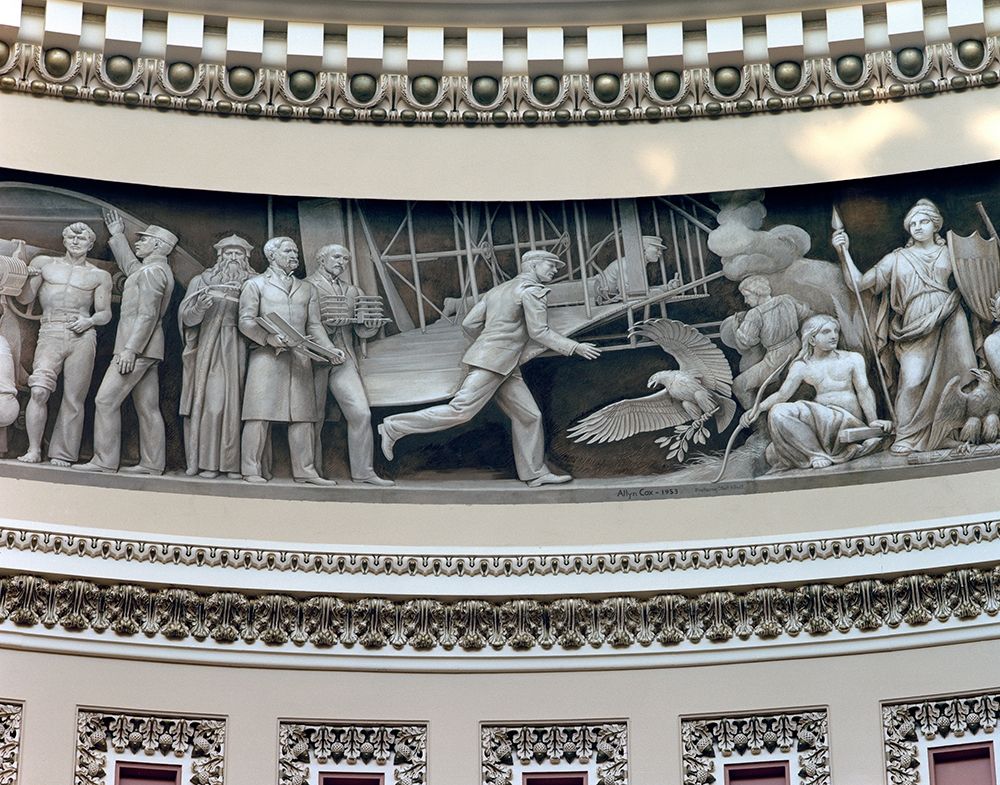 Wright Brothers frieze in U.S. Capitol dome, Washington, D.C. art print by Carol Highsmith for $57.95 CAD