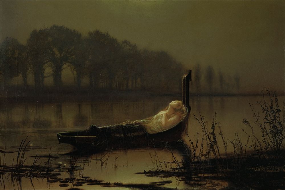 The Lady of Shalott art print by John Atkinson Grimshaw for $57.95 CAD