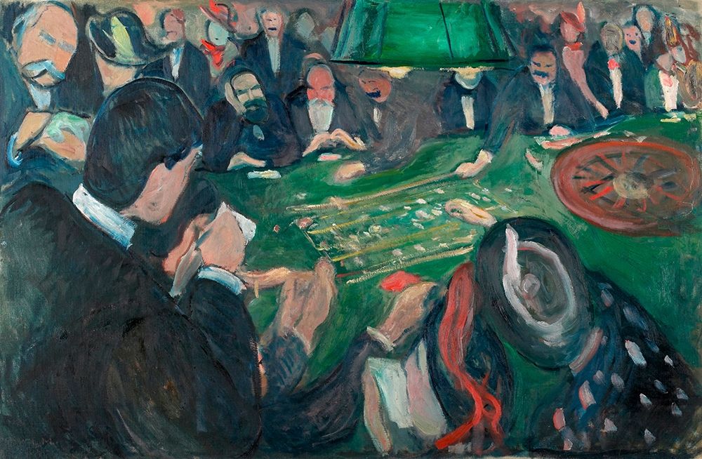 At the Roulette Table in Monte Carlo, 1892 art print by Edvard Munch for $57.95 CAD