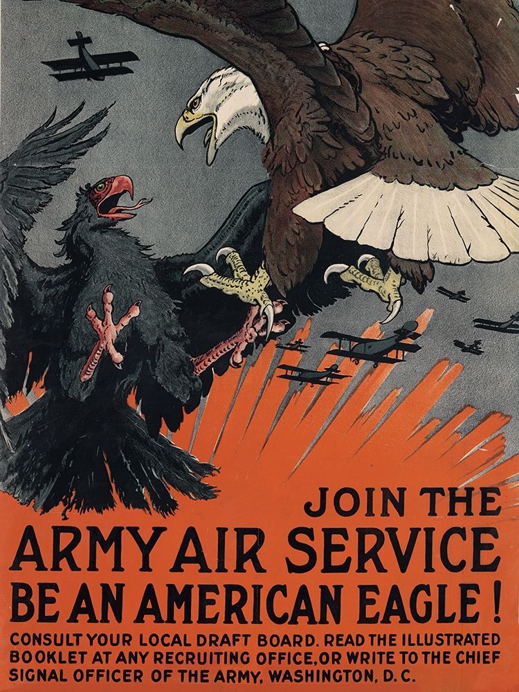 Join the Army Air Service, Be an American Eagle, ca. 1917 art print by Charles Livingston Bull for $57.95 CAD