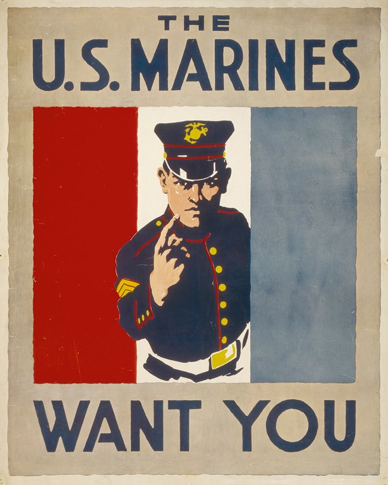 The U.S. Marines Want You, 1914/1918 art print by Charles Buckles Falls for $57.95 CAD
