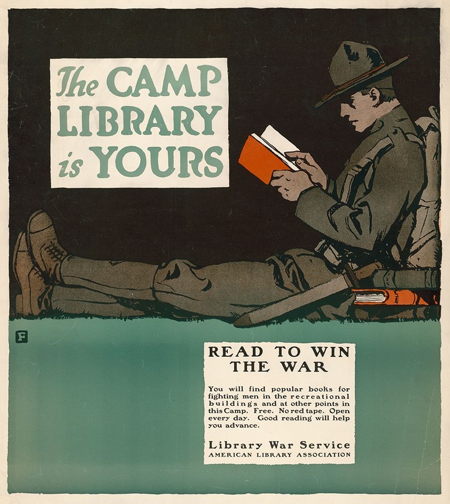 The Camp Library is Yours - Read to Win the War, 1917 art print by Charles Buckles Falls for $57.95 CAD