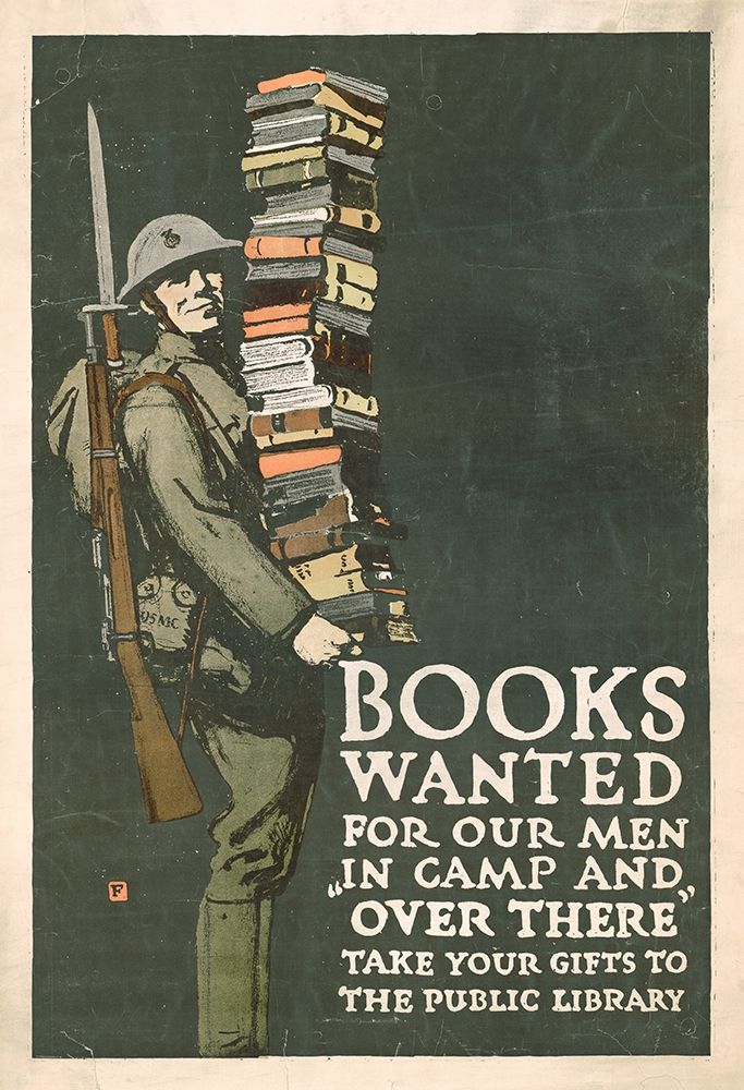 Books Wanted for our Men in Camp and Over There, 1918/1923 art print by Charles Buckles Falls for $57.95 CAD
