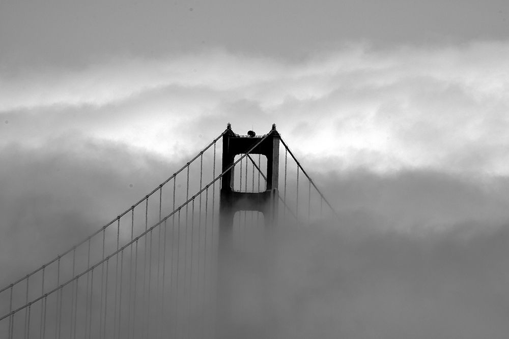 Golden Gate Bridge with fog rolling over it San Francisco California art print by Carol Highsmith for $57.95 CAD