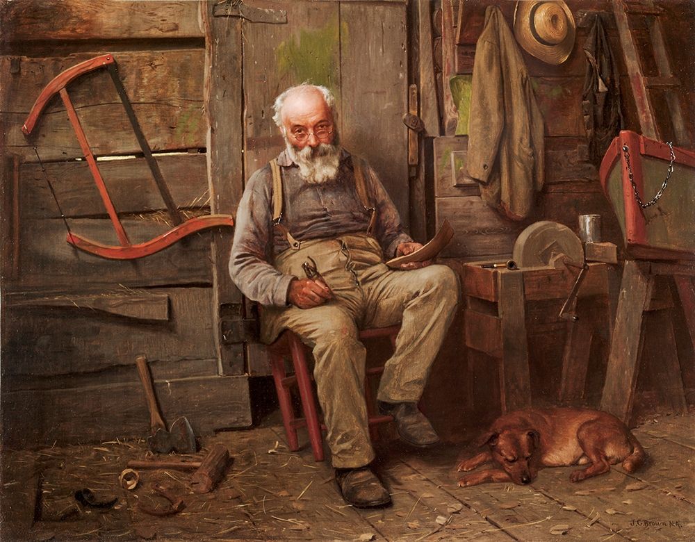 Boat Builder art print by John George Brown for $57.95 CAD