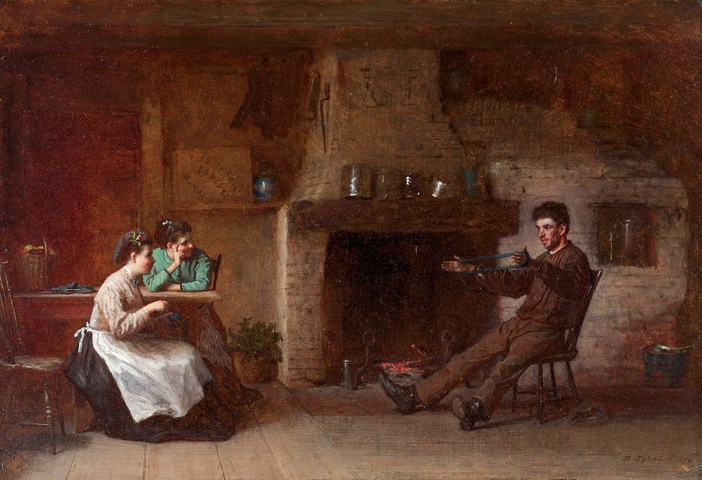 Winding Yarn Interior of a Nantucket Kitchen art print by Eastman Johnson for $57.95 CAD