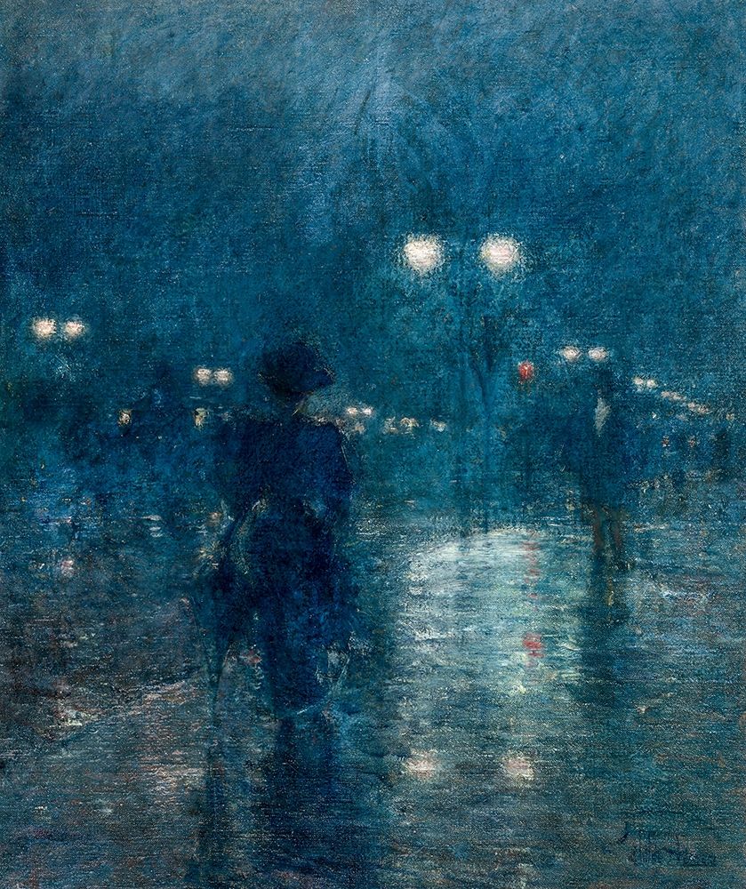 Fifth Avenue Nocturne art print by Childe Hassam for $57.95 CAD
