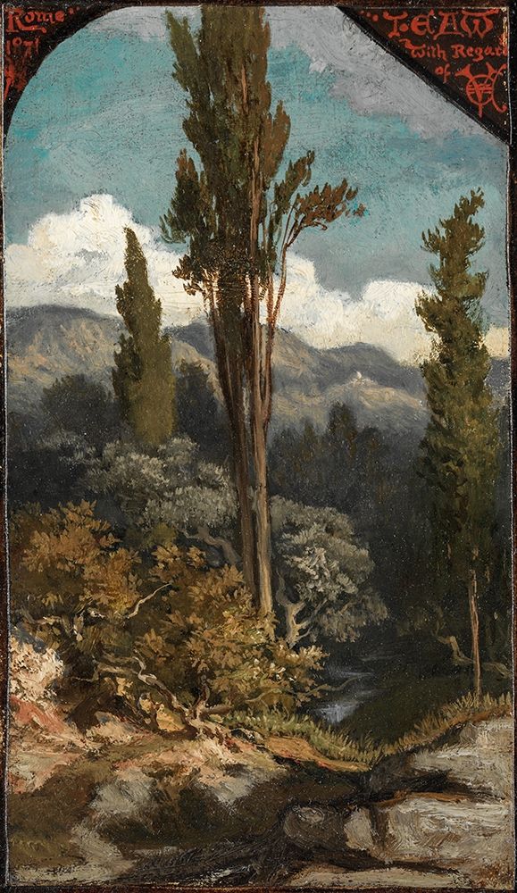 Three Trees Italy art print by Elihu Vedder for $57.95 CAD