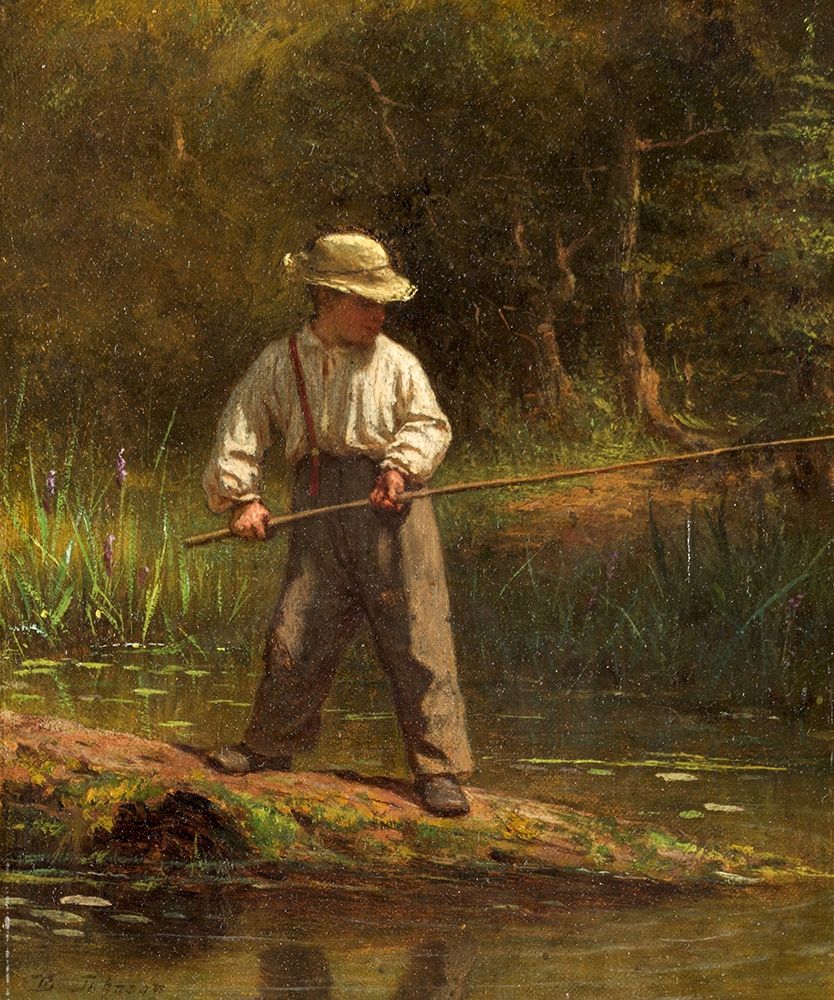 Boy Fishing art print by Eastman Johnson for $57.95 CAD