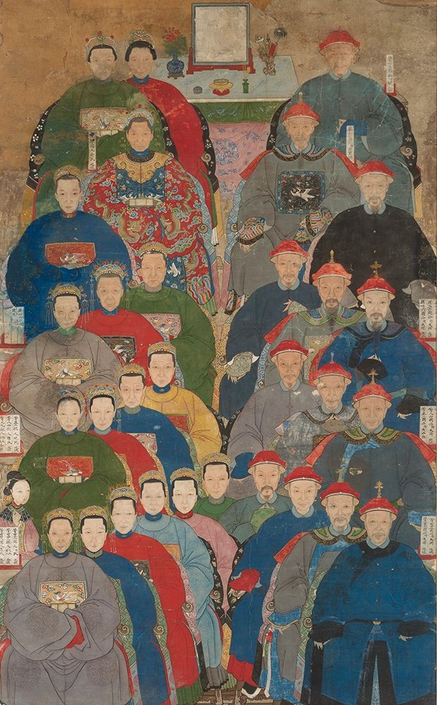 Ancestor Group Portrait art print by China Qing dynasty for $57.95 CAD