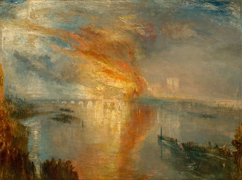 The Burning of the Houses of Lords and Commons 16 October 1834 art print by Joseph Mallord William Turner for $57.95 CAD