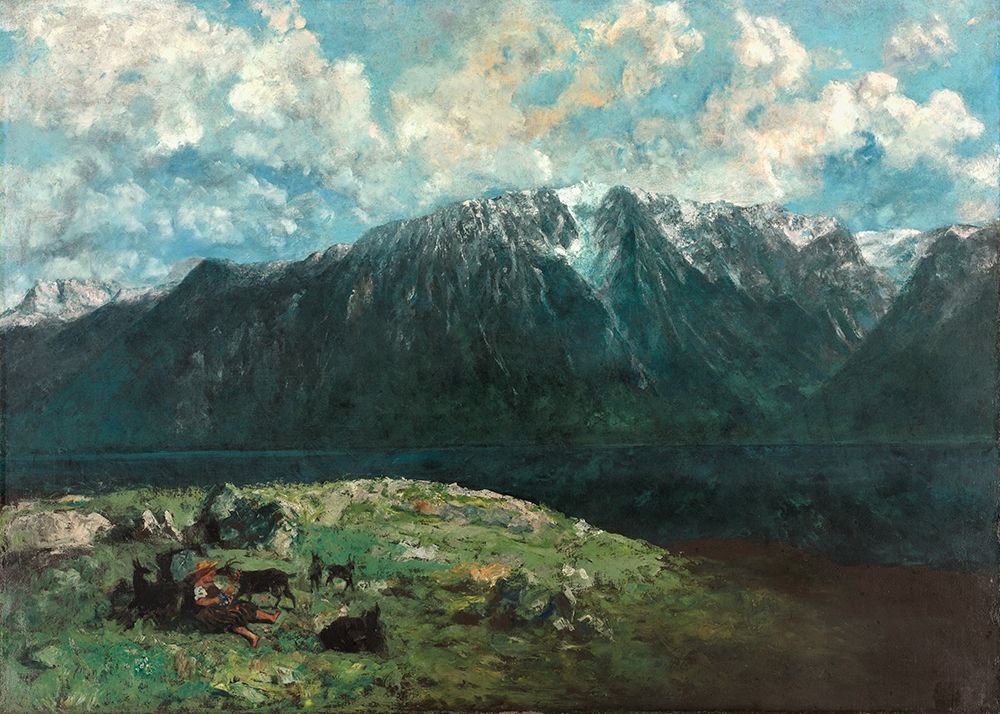 Panoramic View of the Alps, Les Dents du Midi art print by Gustave Courbet for $57.95 CAD