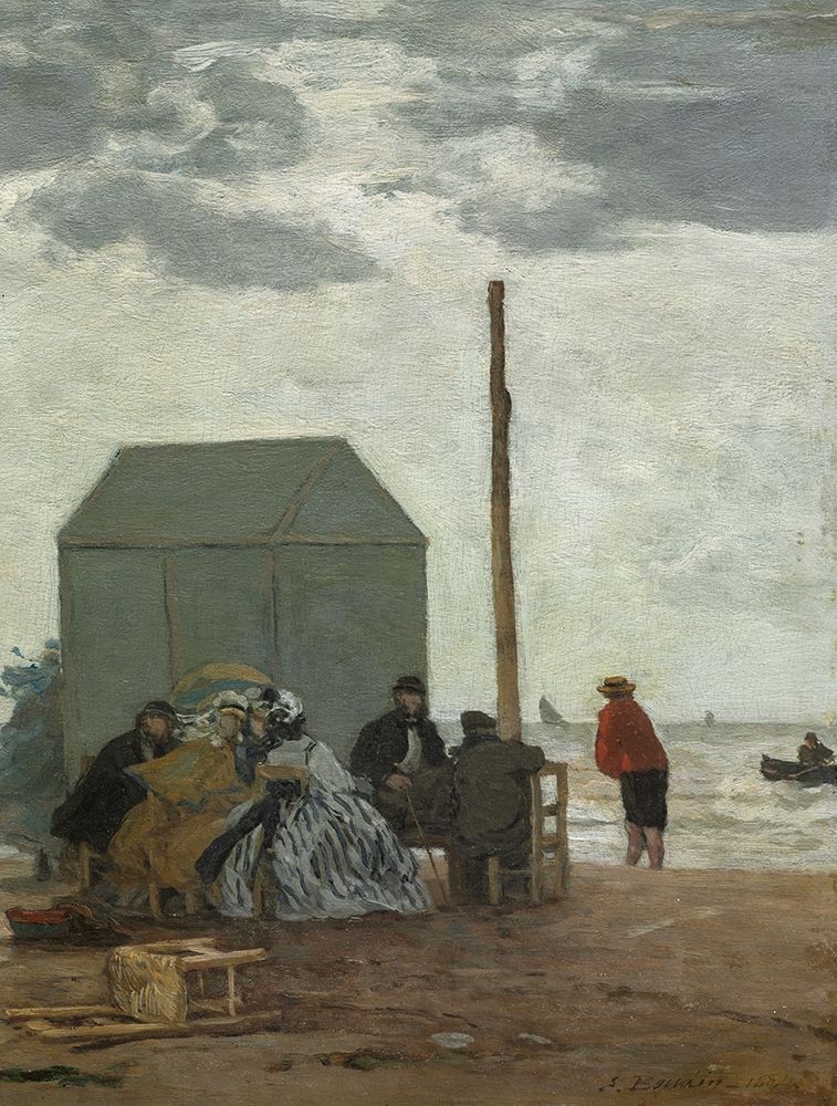 The Beach at Deauville art print by Eugene Boudin for $57.95 CAD
