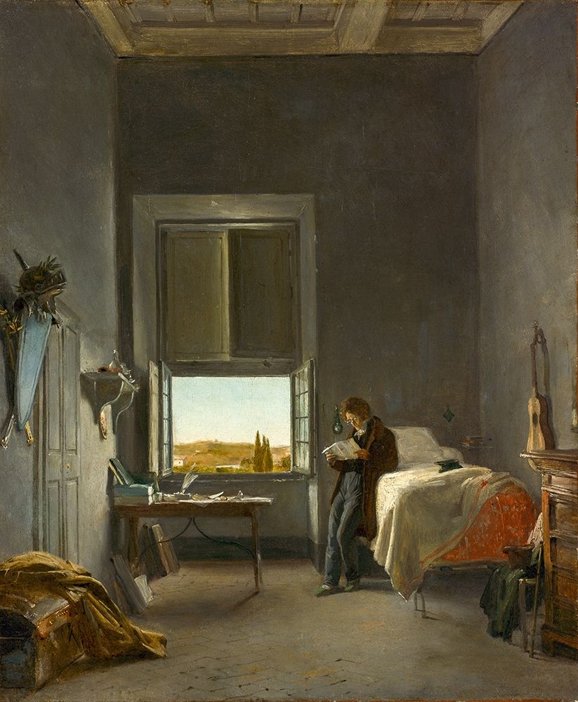 The Artist in His Room at the Villa Medici, Rome art print by Leon Cogniet for $57.95 CAD