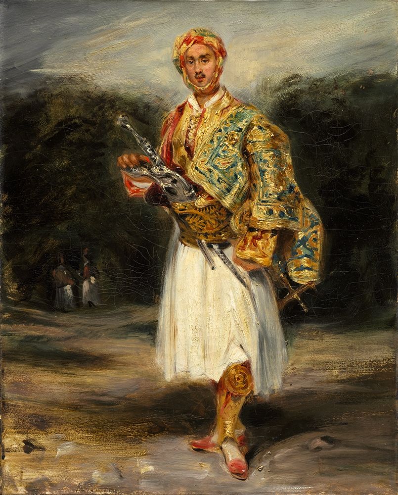 Count Demetrius de Palatiano in Suliot Costume art print by After Eugene Delacroix for $57.95 CAD