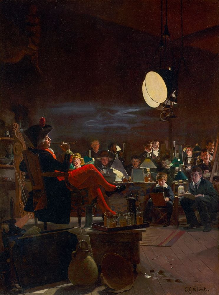A Night Class art print by Jehan-Georges Vibert for $57.95 CAD