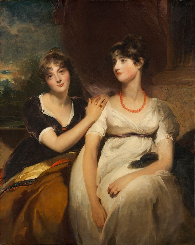 Portrait of Charlotte and Sarah Carteret-Hardy art print by Thomas Lawrence for $57.95 CAD