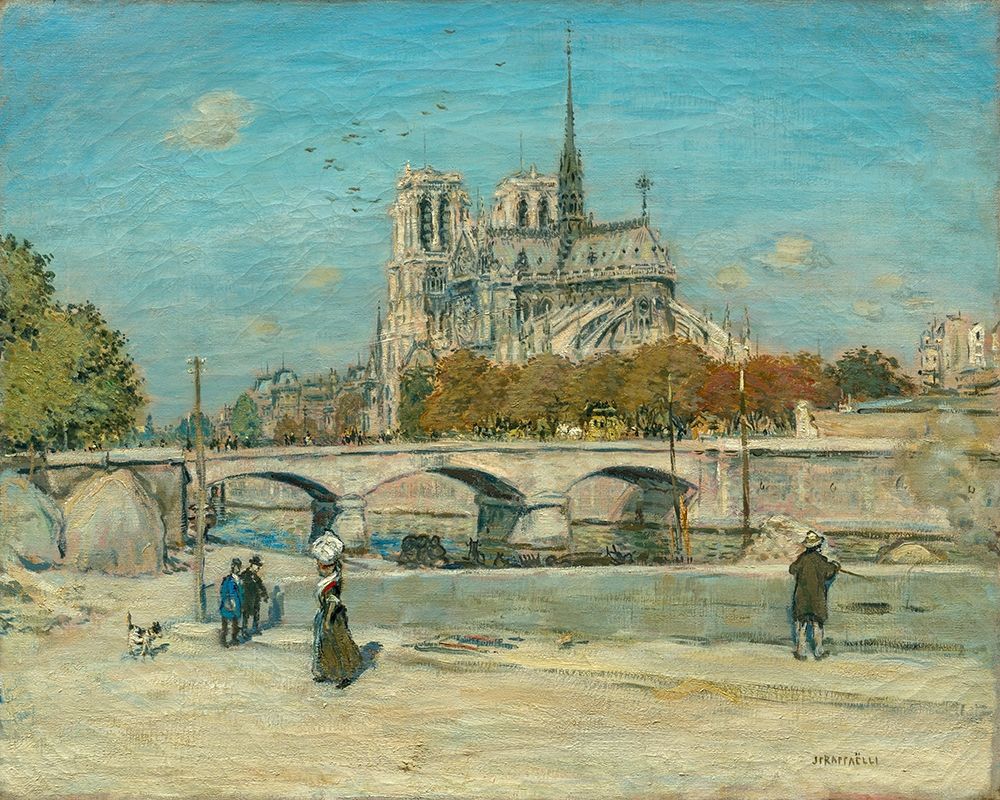 Notre Dame Seen from the Quai de la Tournelle art print by Jean-Francois Raffaelli for $57.95 CAD