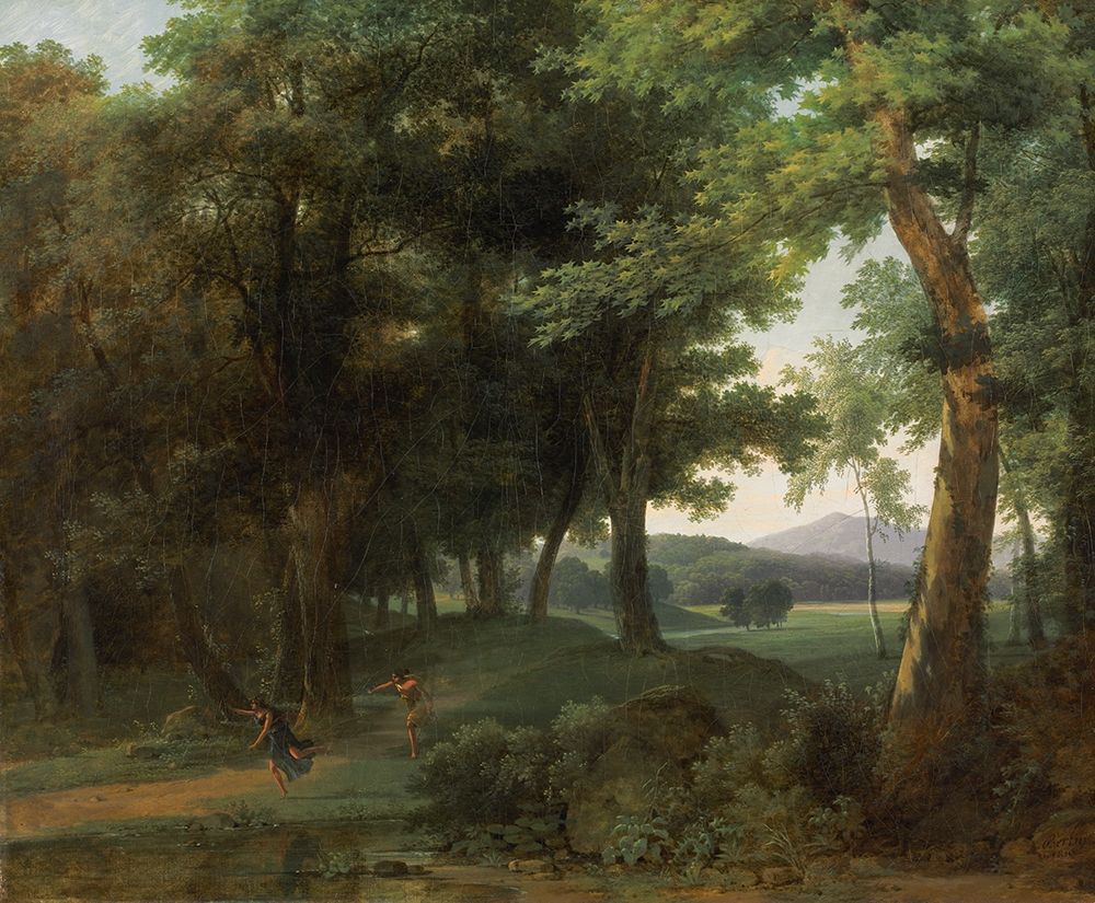 A Forest with Apollo and Daphne art print by Jean-Victor Bertin for $57.95 CAD
